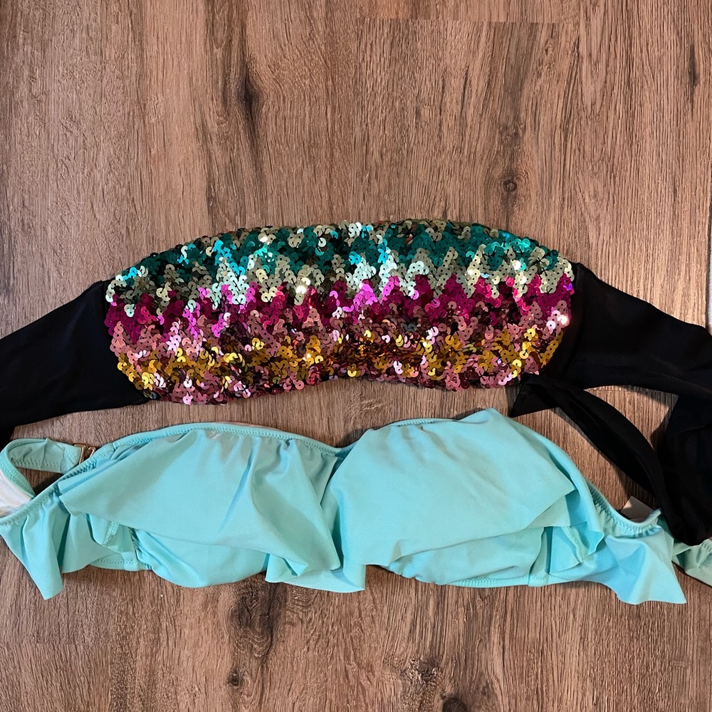 VS swim strapless tops size small